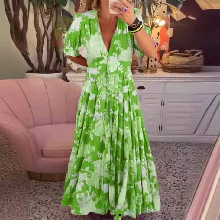 Melina™ – Tryckt Vid Klänning för Kvinnor