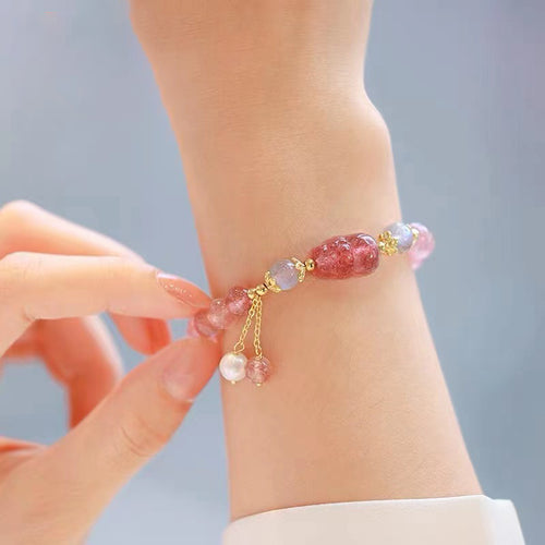 Naturligt Stenarmband | Tillsammans mot Bröstcancer