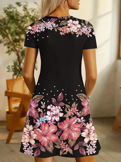 Ebba™ – Blommig Sommarklänning för Dam