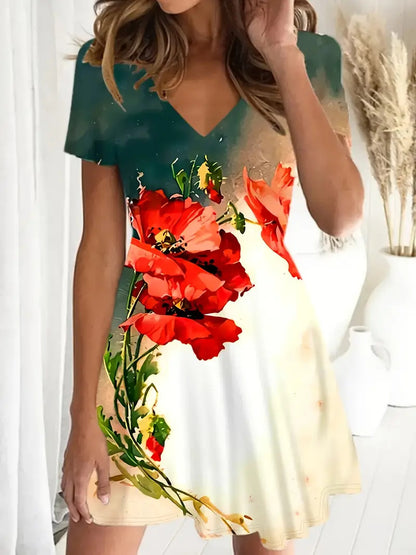 Ebba™ – Blommig Sommarklänning för Dam