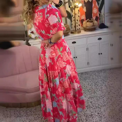 Melina™ – Tryckt Vid Klänning för Kvinnor