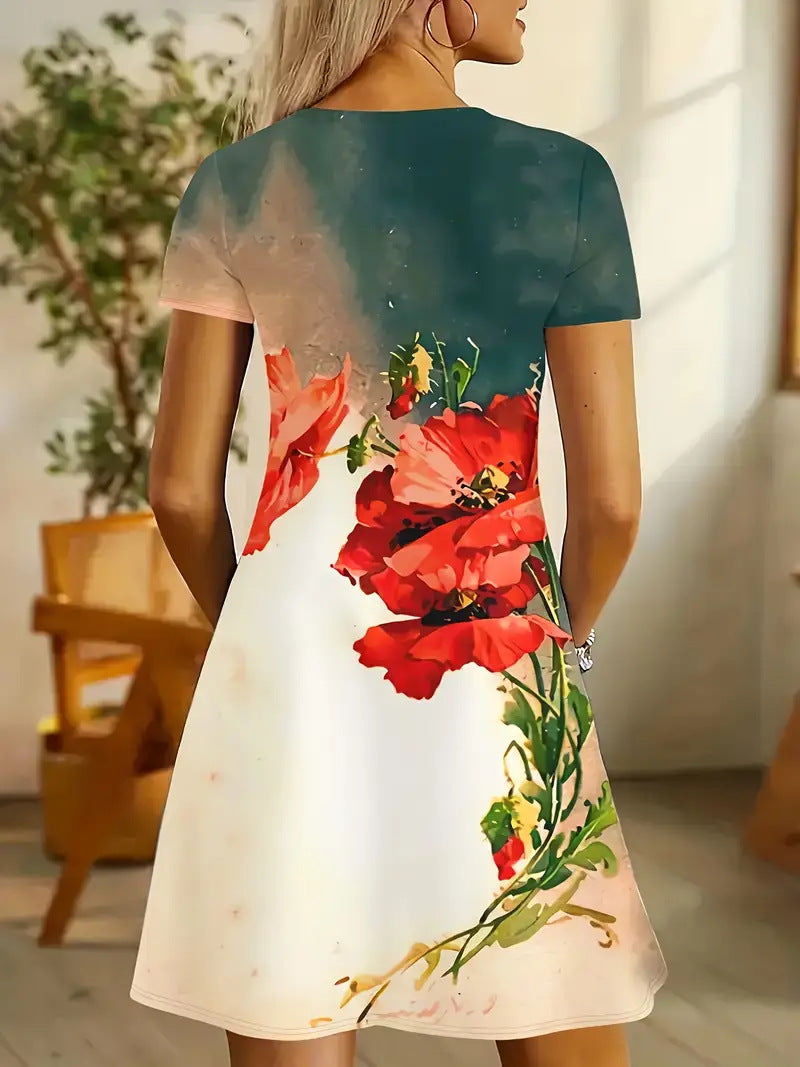 Ebba™ – Blommig Sommarklänning för Dam