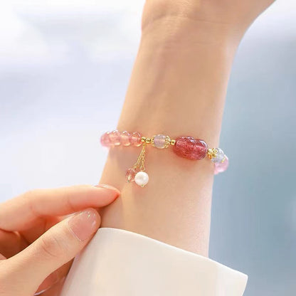 Naturligt Stenarmband | Tillsammans mot Bröstcancer