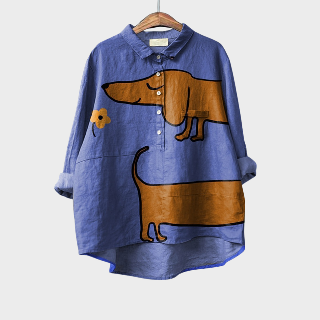 Leviana™ - Damen Hundeprint Hemd