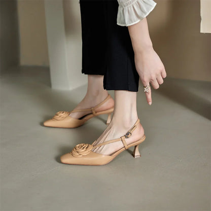 Rosie™ – Läder Slingback Sandaler för Dam