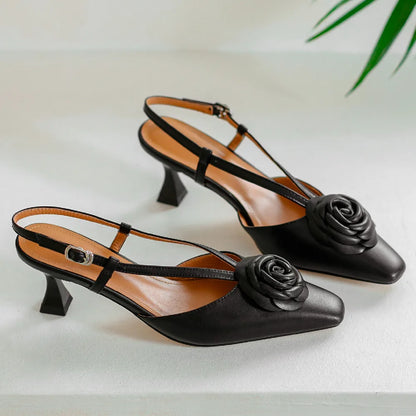 Rosie™ – Läder Slingback Sandaler för Dam