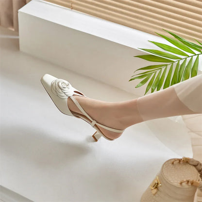 Rosie™ – Läder Slingback Sandaler för Dam