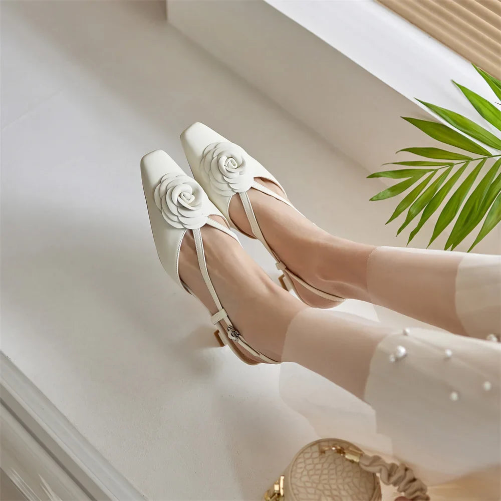 Rosie™ – Läder Slingback Sandaler för Dam