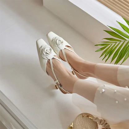 Rosie™ – Läder Slingback Sandaler för Dam