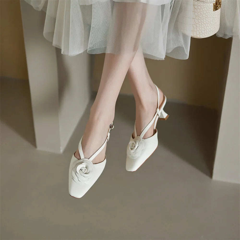 Rosie™ – Läder Slingback Sandaler för Dam