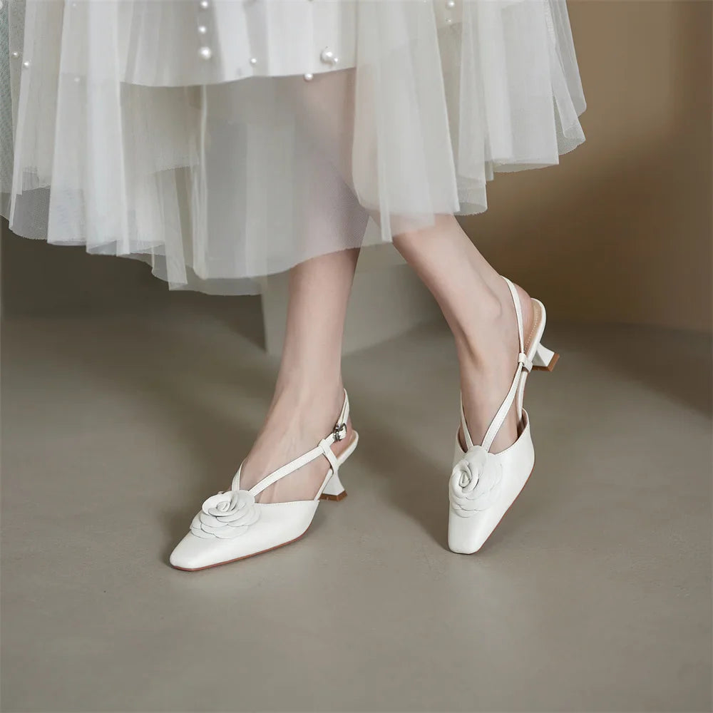 Rosie™ – Läder Slingback Sandaler för Dam