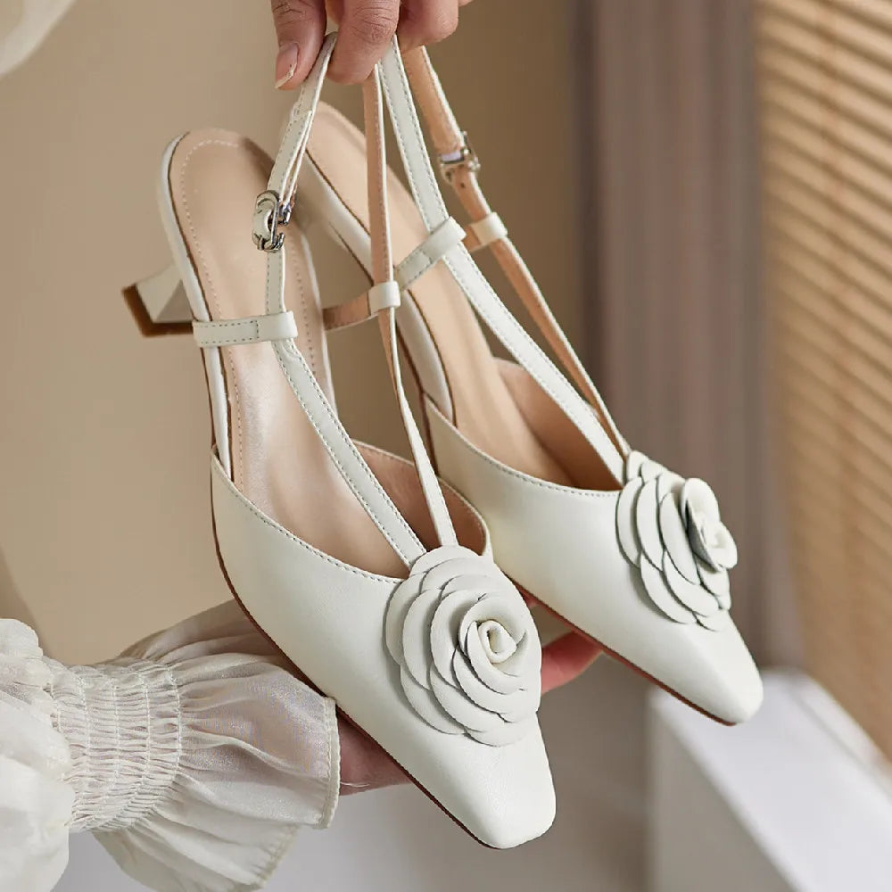 Rosie™ – Läder Slingback Sandaler för Dam