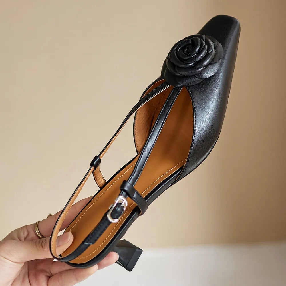 Rosie™ – Läder Slingback Sandaler för Dam