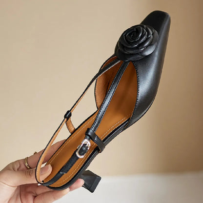 Rosie™ – Läder Slingback Sandaler för Dam