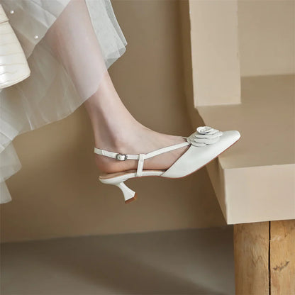 Rosie™ – Läder Slingback Sandaler för Dam