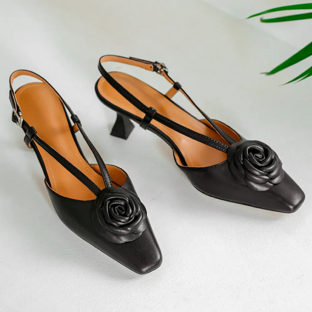 Rosie™ – Läder Slingback Sandaler för Dam