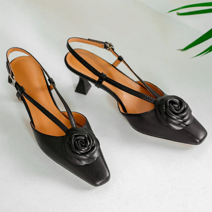 Rosie™ – Läder Slingback Sandaler för Dam