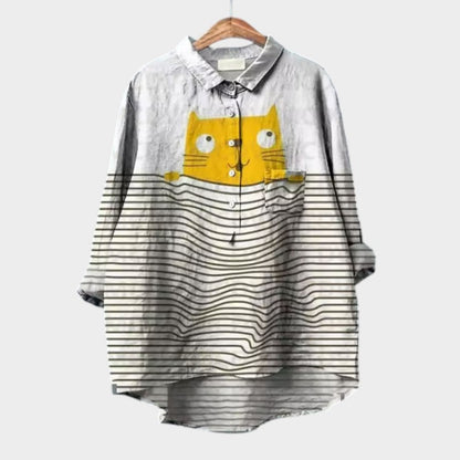 Nelia™ – Överdimensionerad Kattblus