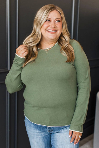 Saga™ - Kontraststickad Tröja