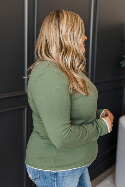 Saga™ - Kontraststickad Tröja