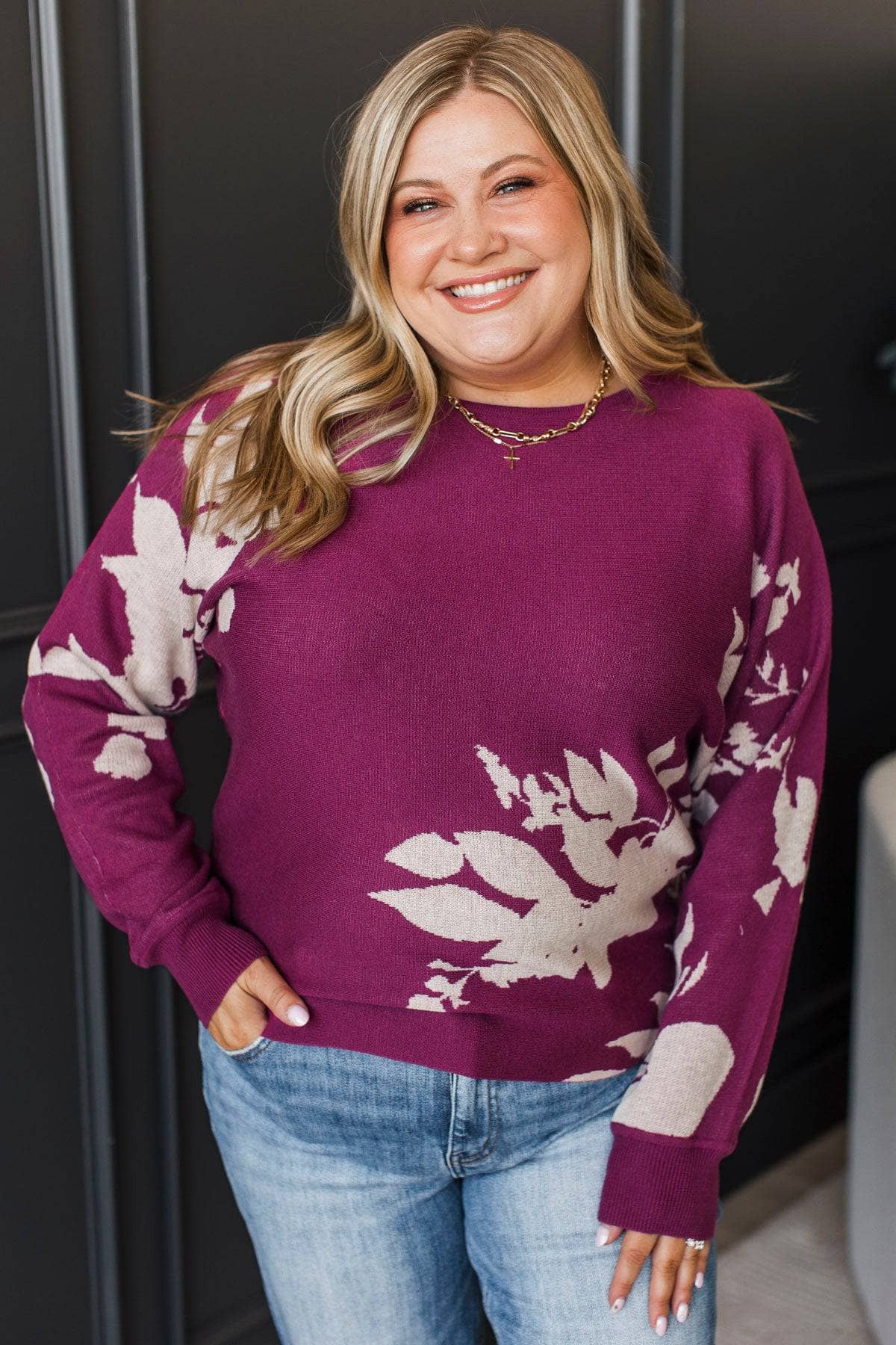 Liv™ - Blommig Dolmantröja