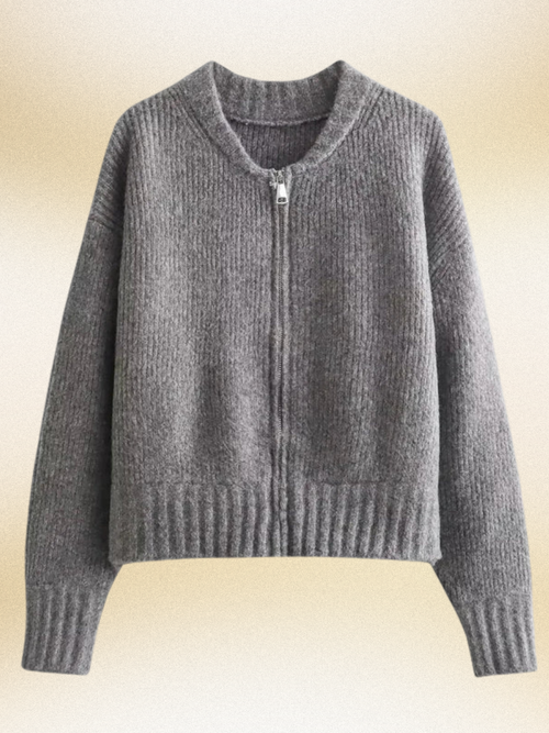 Emery™ - Dragkedja Vinterstickad Kofta