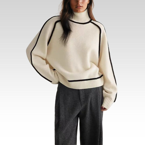 Sabine™ - Elegant Stickad Turtleneck