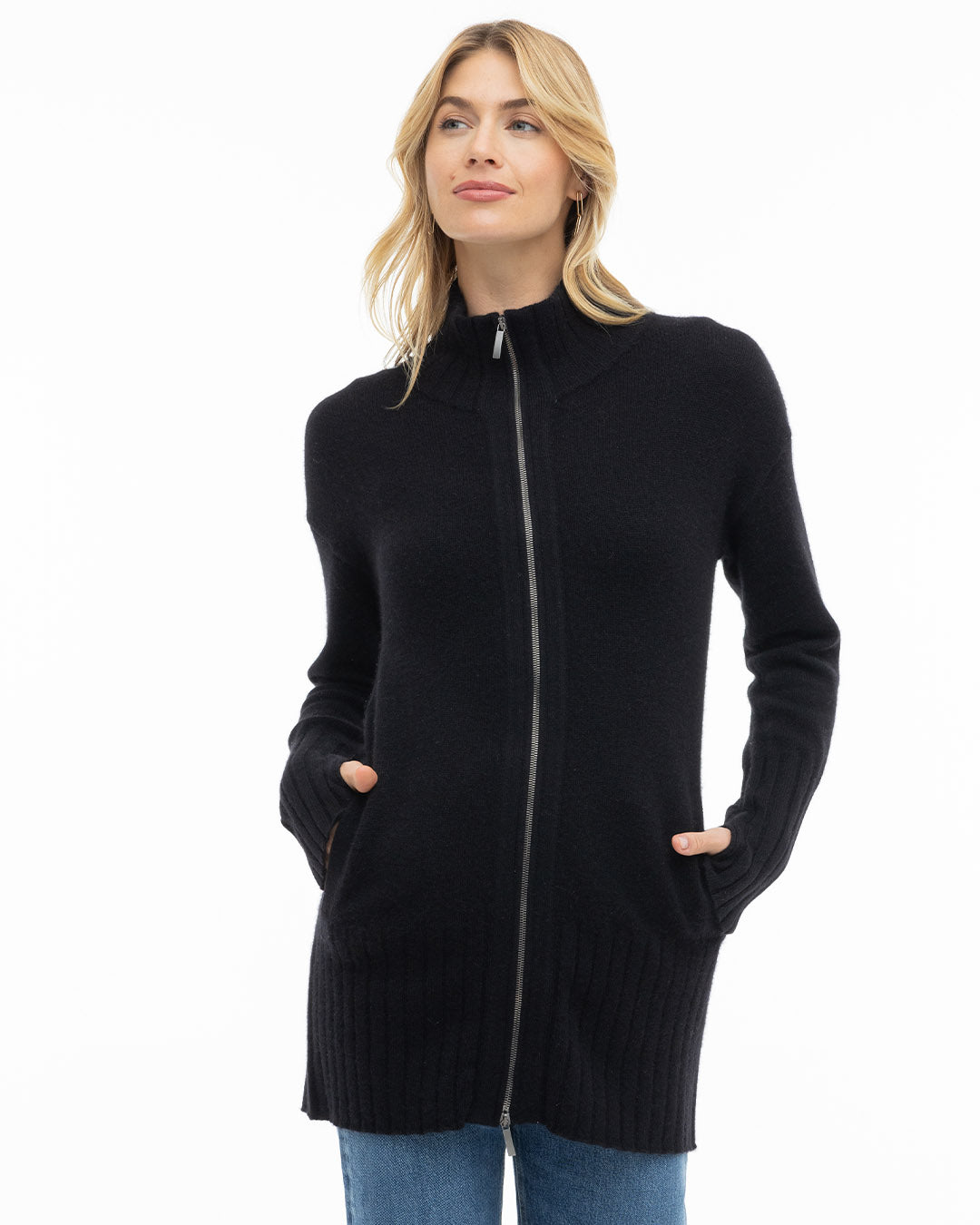 Astrid™ - Kashmirkofta med Dragkedja