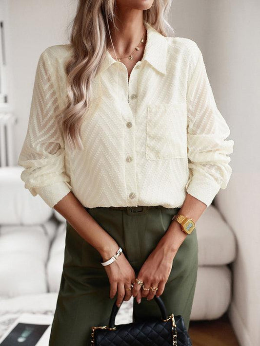 Evelina™ - Elegant Långärmad Skjorta