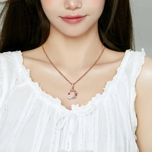 Romantiskt Körsbärsblom Halsband | Tillsammans mot Bröstcancer