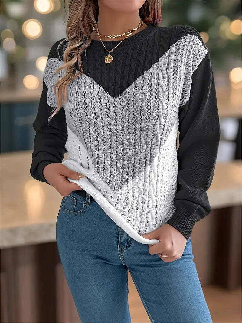 Rund Hals Randig Tröja | Tillsammans mot Bröstcancer