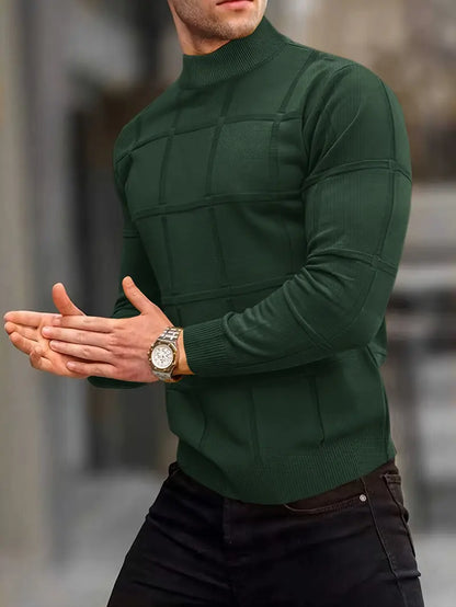 Nunzio™ - Hög Krage Bekväm Stickad Tröja