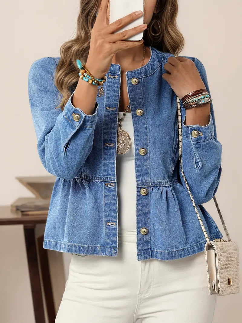 Ellah™ - Klassisk Jeansjacka