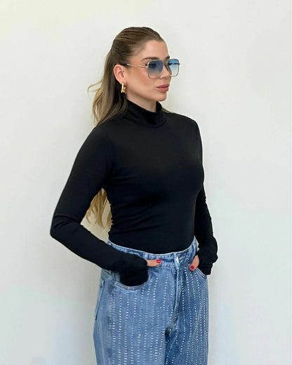 Chezza™ - Blus med Hög Krage