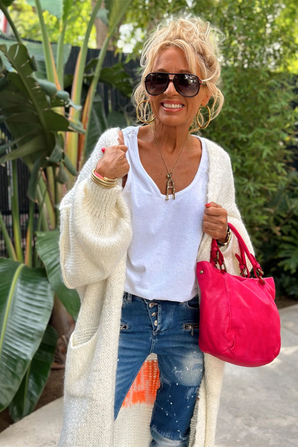 Lieblich™ - Överdimensionerad Lång Stickad Cardigan