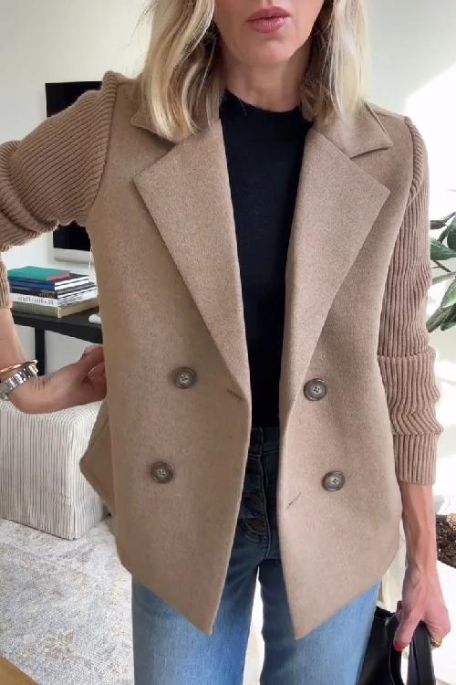 Kathie™ - Långärmad Stickad Blazer