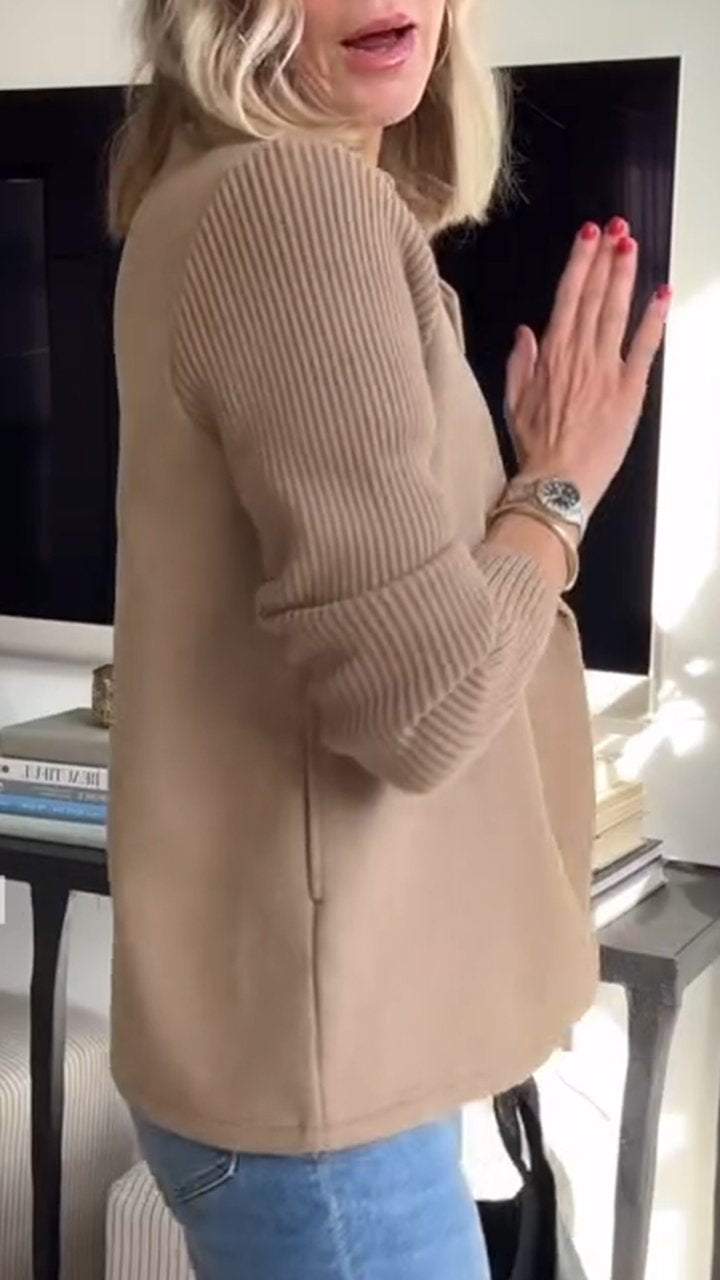 Kathie™ - Långärmad Stickad Blazer