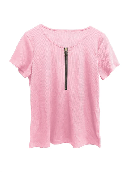 Thea™ – T-shirt med Halv Dragkedja för Dam