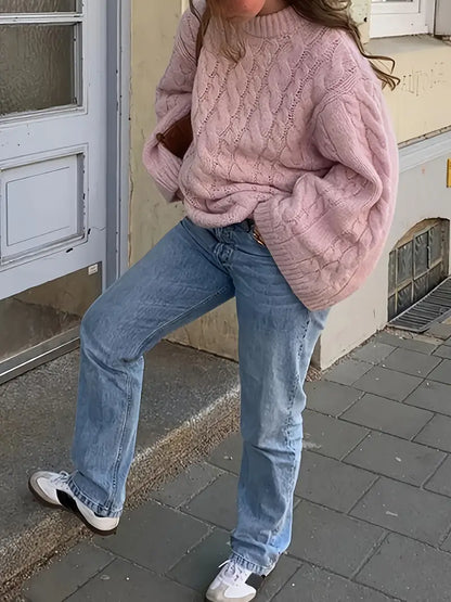 Rosa Stickad Tröja | Tillsammans mot Bröstcancer