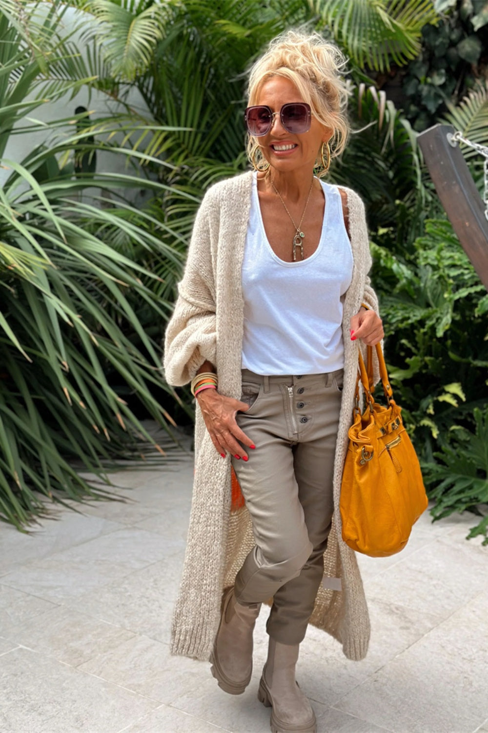 Lieblich™ - Överdimensionerad Lång Stickad Cardigan