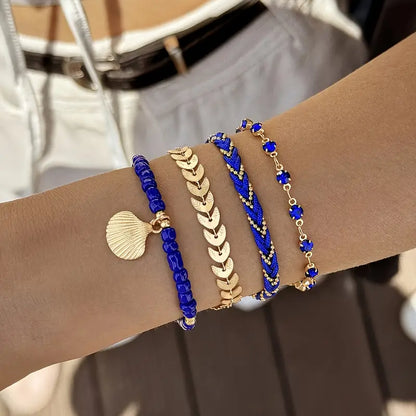 4-delade Puka Snäckskal Armband | Tillsammans mot Bröstcancer