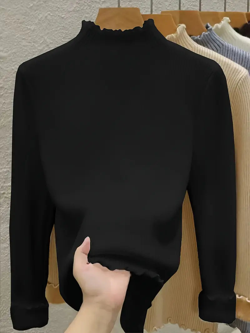 Hög Hals Stickad Tröja | Tillsammans mot Bröstcancer