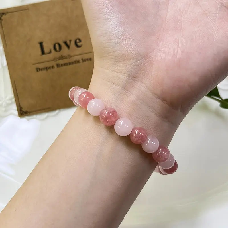 Kristallpärlarmband | Tillsammans mot Bröstcancer