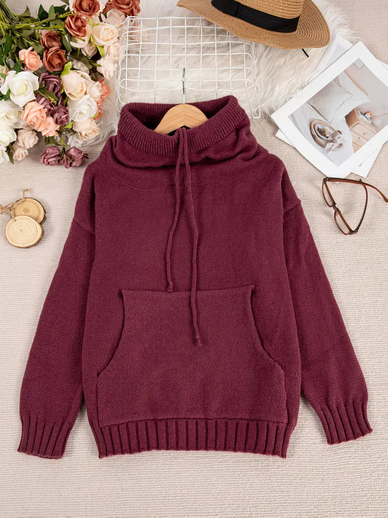 Natala™ - Känguruficka Stickad Tröja