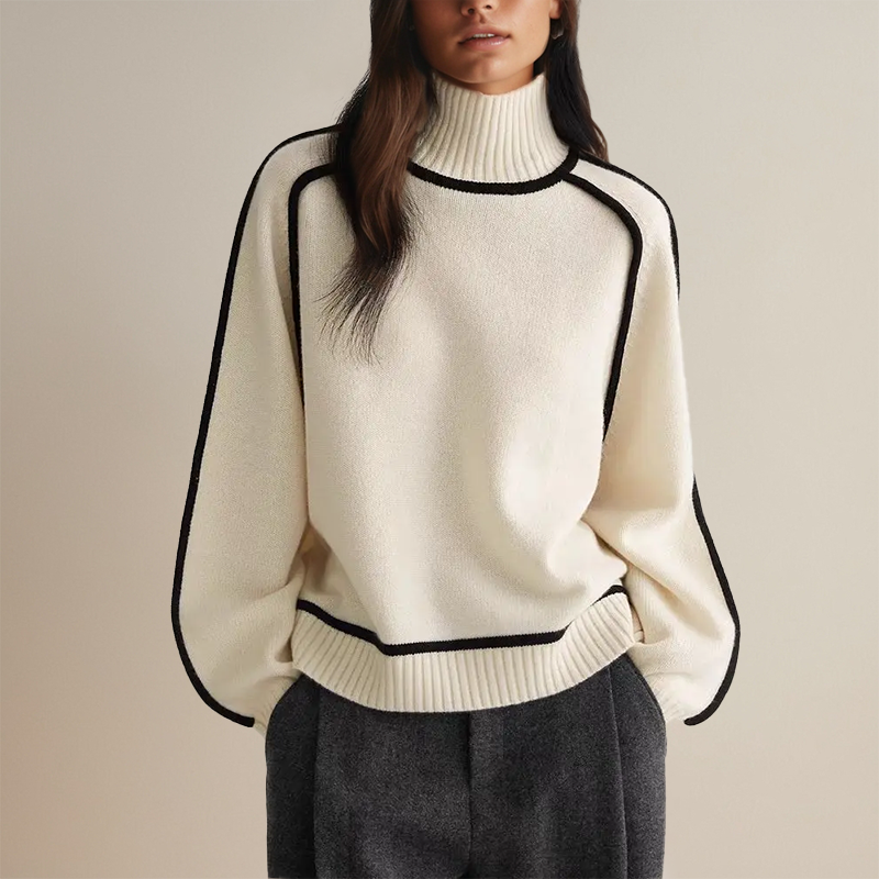 Sabine™ - Elegant Stickad Turtleneck
