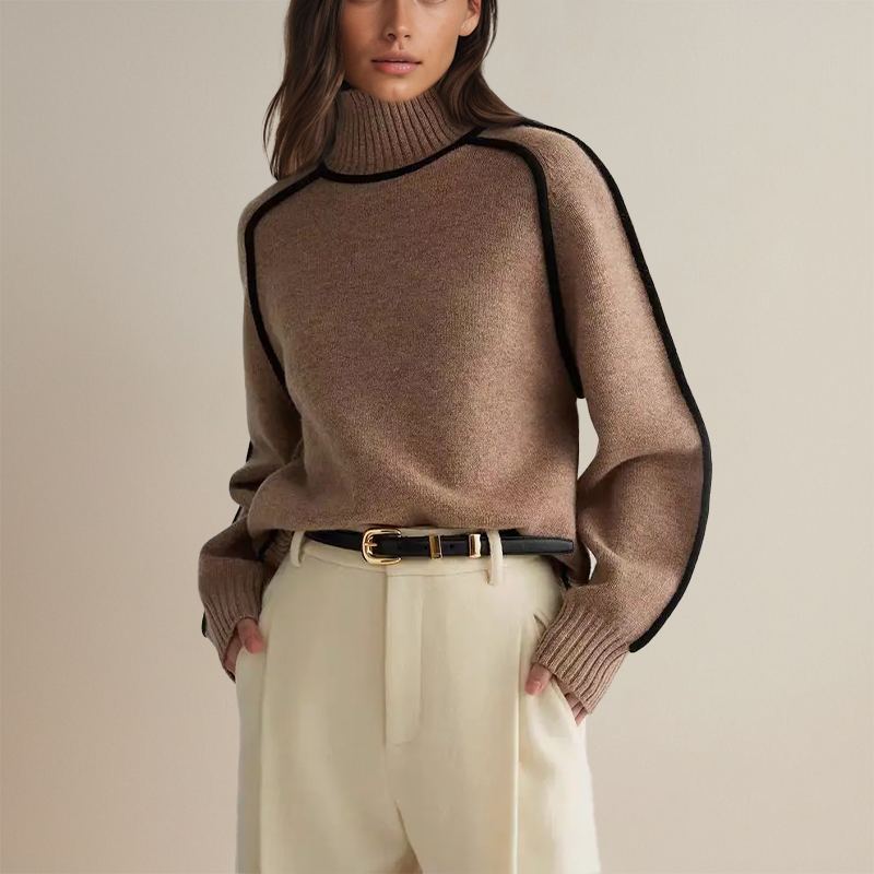 Sabine™ - Elegant Stickad Turtleneck