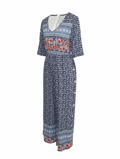Neri™ - Vintage Boho Blommig Jumpsuit