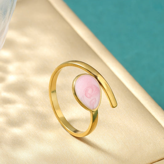 Emalj Droppring | Tillsammans mot Bröstcancer