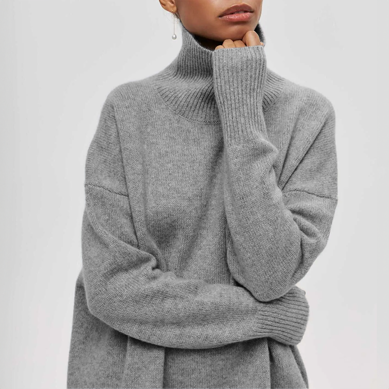 Marjolaine™ - Stickad Turtleneck Tröja