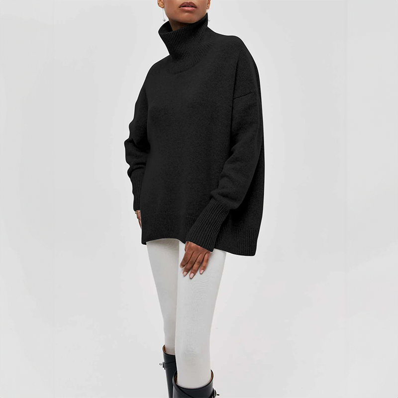 Marjolaine™ - Stickad Turtleneck Tröja